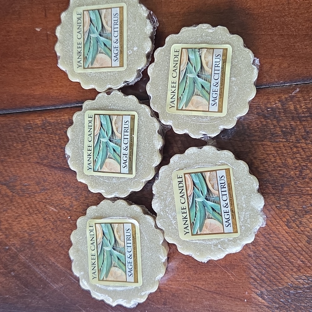 5 Yankee Candle Tarts SAGE & CITRUS NEW 0.8 oz each